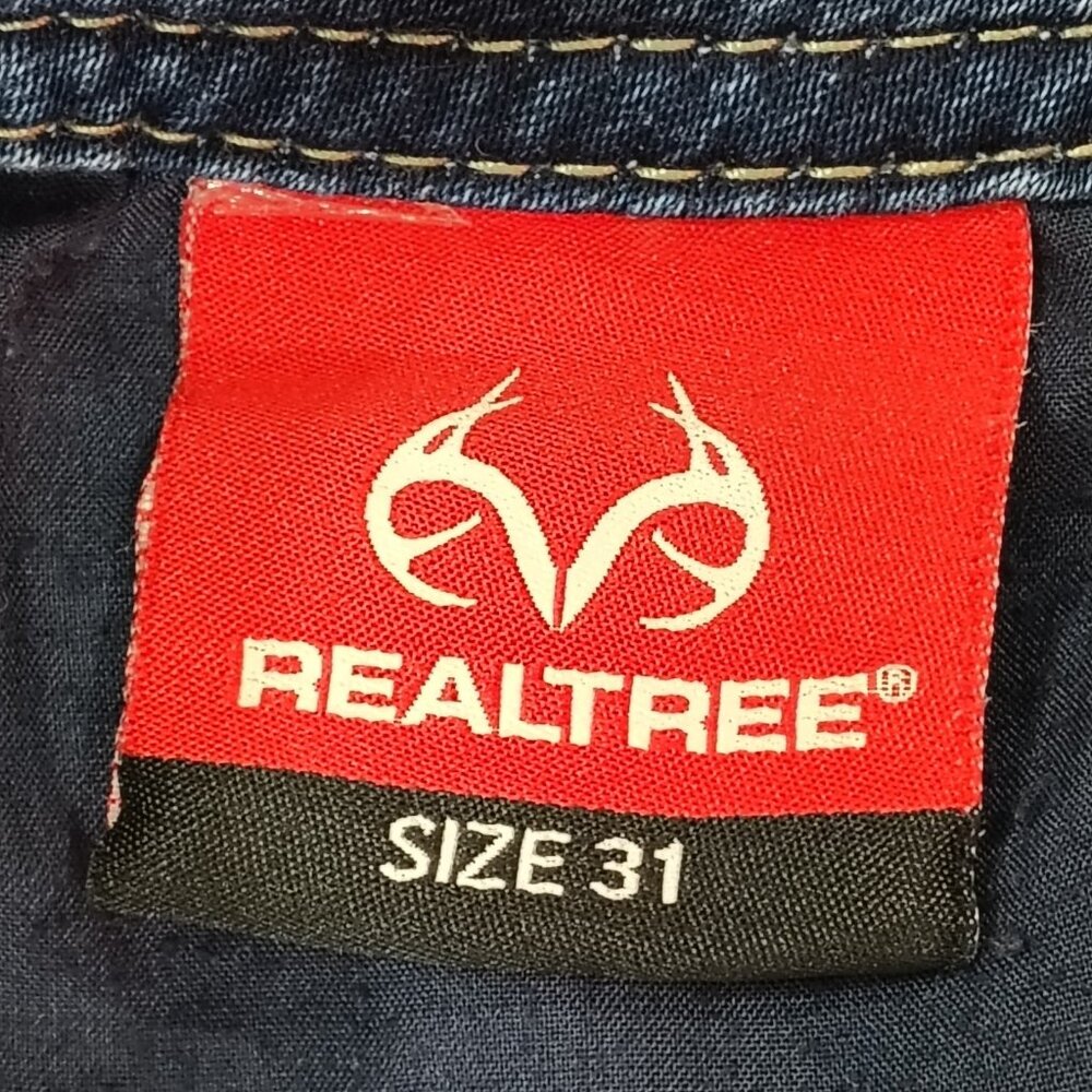 Real Tree Jeans Womens Size 31 Blue Mid Rise Stretch Slim Straight Cut Denim - Picture 8 of 16